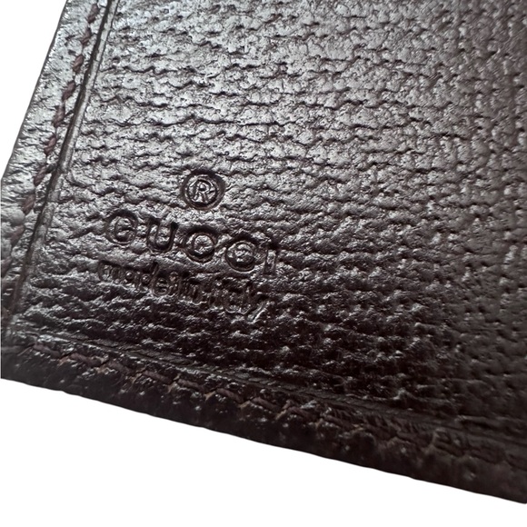 Gucci Wallet GG Monogram Brown Canvas Leather 6x4.5 - Picture 6 of 8